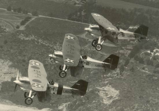 Trio of Curtiss F6C-1 Hawks
