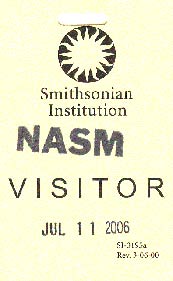 NASM Visitor Badge