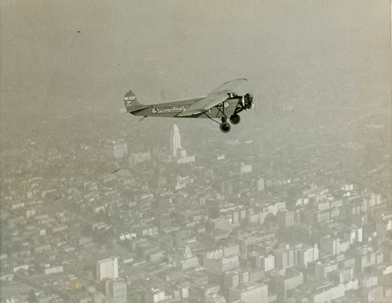 NC3317 Aloft Over Los Angeles, CA, Date Unknown (Source: Underwood)