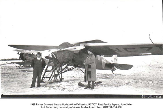 Cessna NC7107, Fairbanks, AK, Ca. 1929 (Source: UAF) 