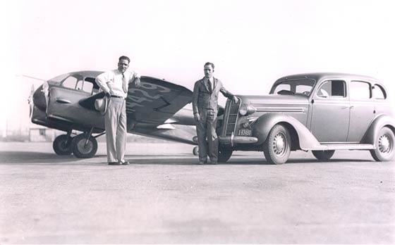 John Cordner (L) With Crusader NX14429, Ca. 1934