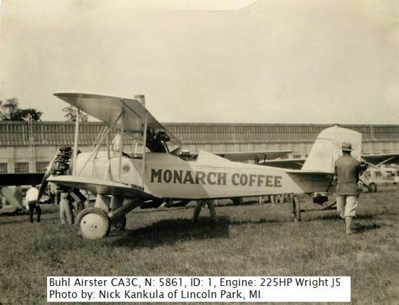 Buhl NC5861 on the Ground at Dearborn, MI, June 30, 1928 (Source: Kankula) 