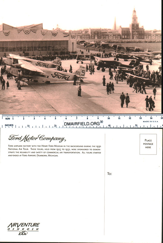 Postcard, Ford Reliability Tour Start, Dearborn, MI (Source: EAA) 