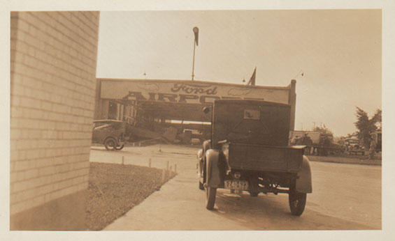 A Ford Pickup Truck on the Ramp at Ford Airport, Dearborn, MI, June 30, 1928 (Source: Kalina)