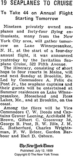 The New York Times, July 12, 1939 (Source: NYT)