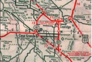 Highway Map, 1938, Showing Florence Airport (Source: Ringer)
