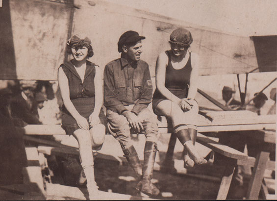 Pauline Clara Robinson, Earl Daugherty and "Eileen," Ca. July 14, 1917 (Source: McDonald)