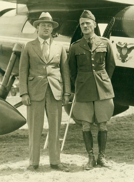 Trubee Davison (L) and Carl Spatz, August 9, 1930