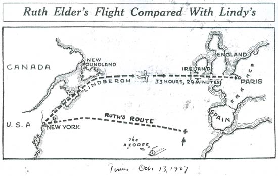 Trans-Atlantic Flight Attempt, Elder & Haldeman, October, 1927
