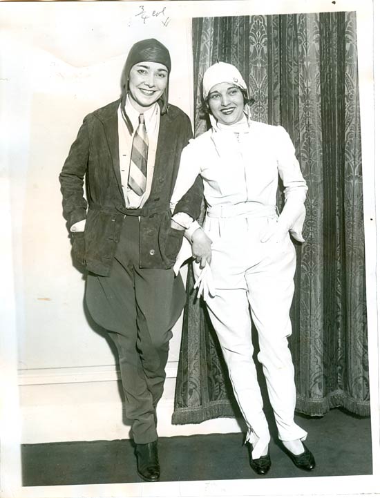 Ruth Elder (R) With Opal Kunz, December 20, 1930