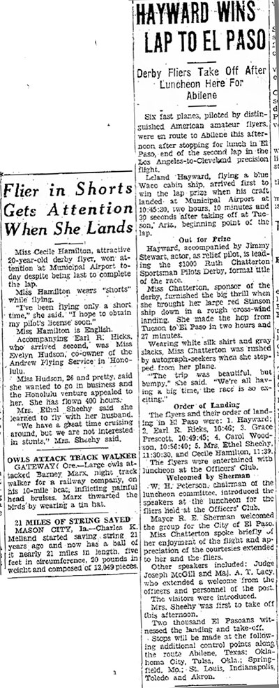 El Paso Herald-Post (TX), August 23, 1935 (Source: newspapers.com) 