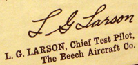 L.G. Larson Known Signature
