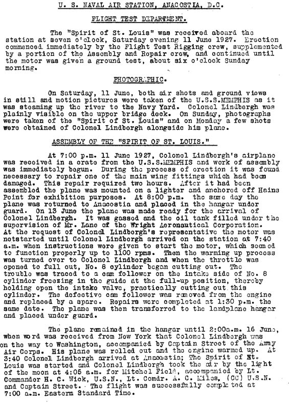 Bureau of Aeronautics Newsletter, June 29, 1927 (Source: Webmaster)