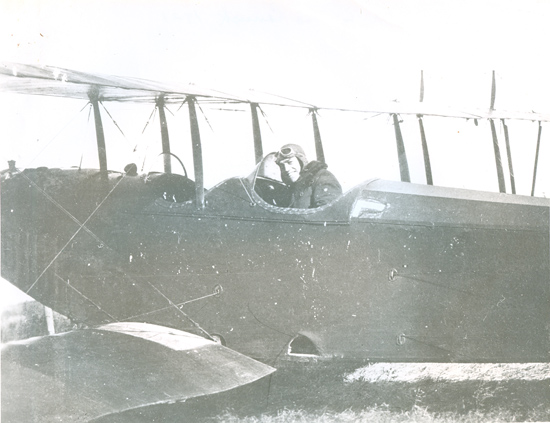 An Early Image of John Livingston in a JN-4CAN Canuck, Ca. 1921