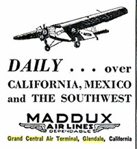 Advertisement, Aeronautics, December, 1929 (Source: Site Visitor)