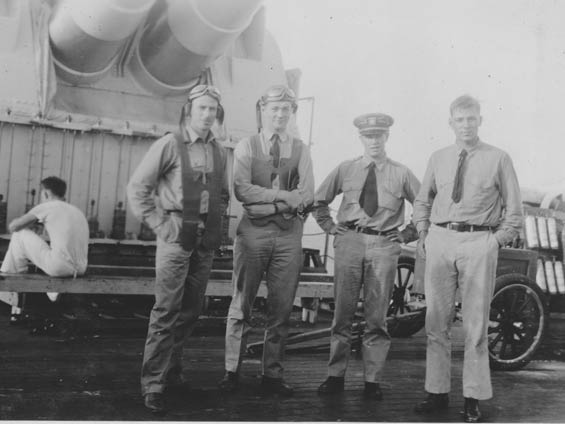 McMullen, Second From Left, and Three Unidentified Officers, Ca. 1928-30 (Source: Barnes) 