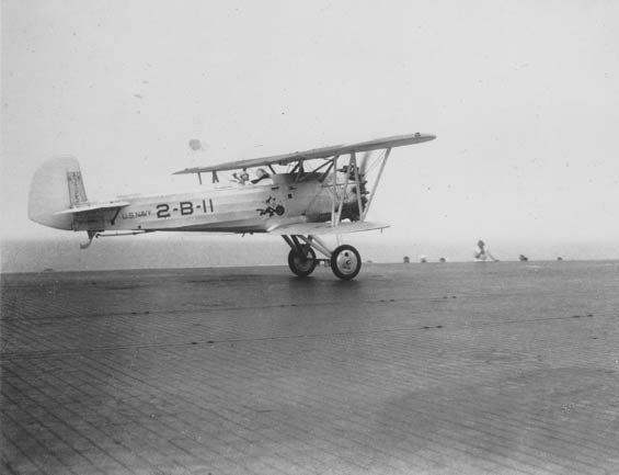Boeing F3B-1, A-7725 Departing Carrier Deck, Ca. 1928-30 (Source: Barnes)