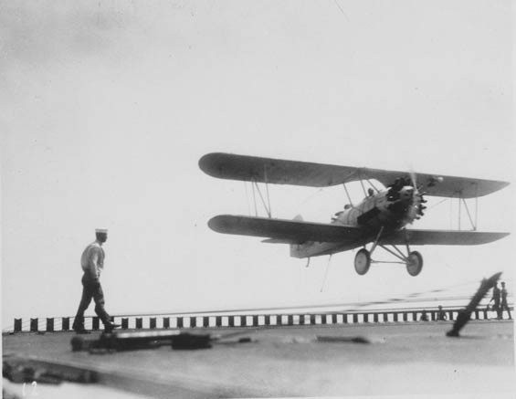 Corsair Coming Aboard, Ca. 1928-30 (Source: Barnes) 