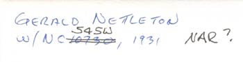 Gerald Nettleton, Monocoupe NC545W (or NC10730?) (Source: Underwood) 