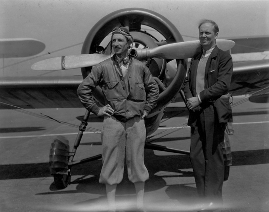 Walter L. Seiler (L) During Emsco Test Pilot Employ
