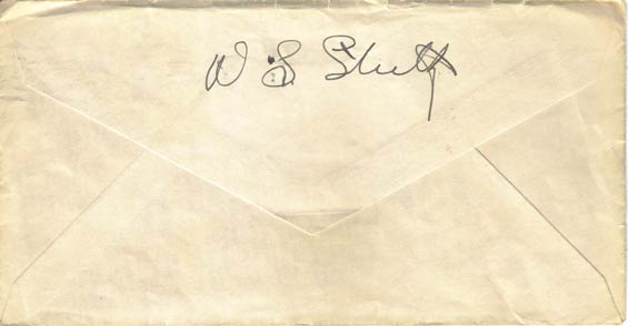 Stultz Day Cover (Reverse), July 28, 1928, Middletown, PA (Source: Staines)