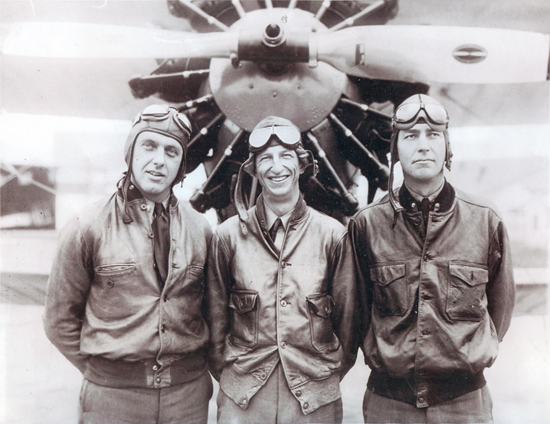 Trapnell (R) And Flight Team, October 24, 1930