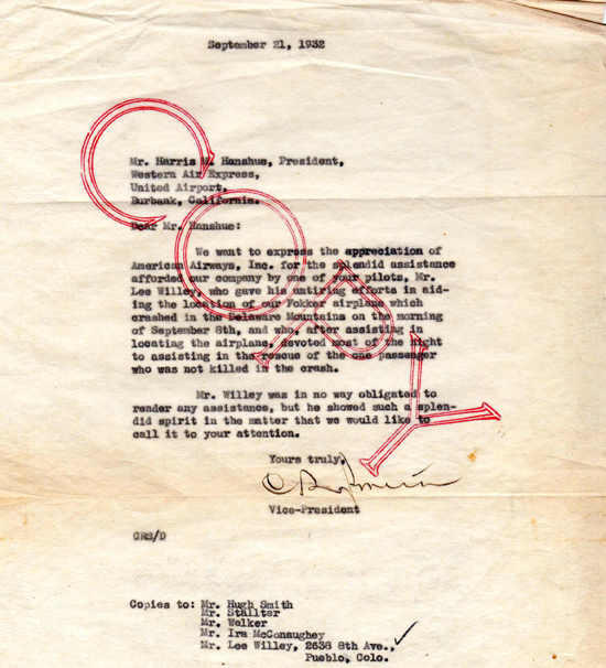 American Airways Letter, September 21, 1932
