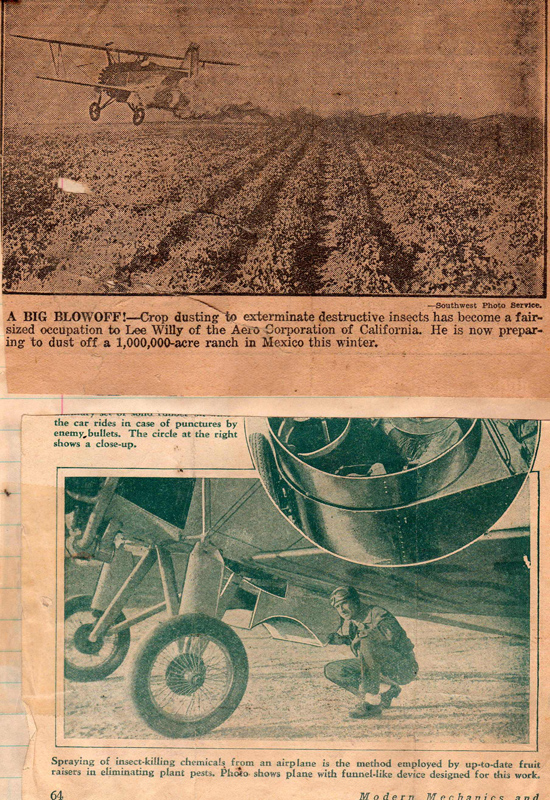 Articles About Crop Dusting, Ca. 1929