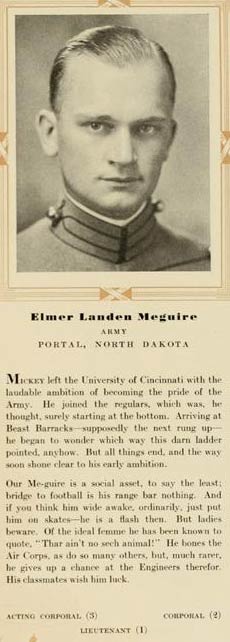 Second Lieutenant Elmer Landon Meguire, Zettel’s copilot. (Source: Woodling)