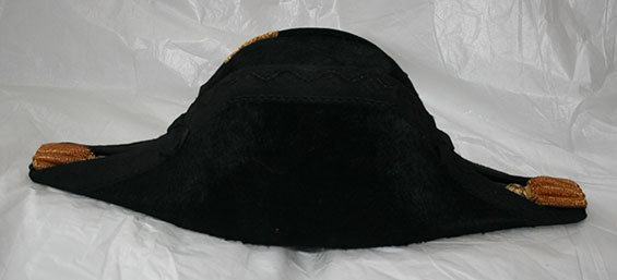 Emile Chourré, Navy Bicorn Formal Uniform Hat, View Two