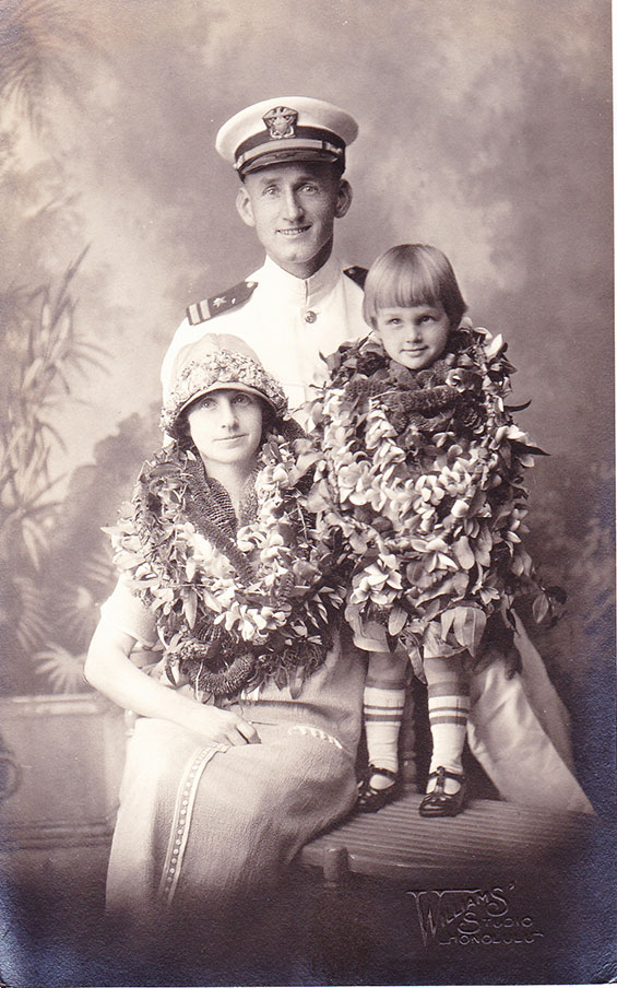Emile Choureé, Wife Catherine & Daughter Jeanne, Ca. 1923-25