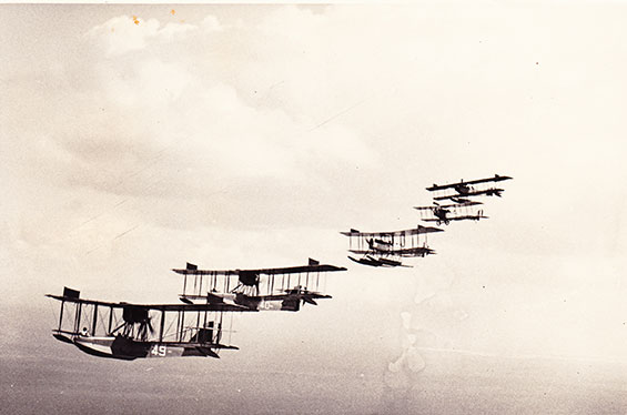 Five Aircraft in Formation, Date& Location Unknown