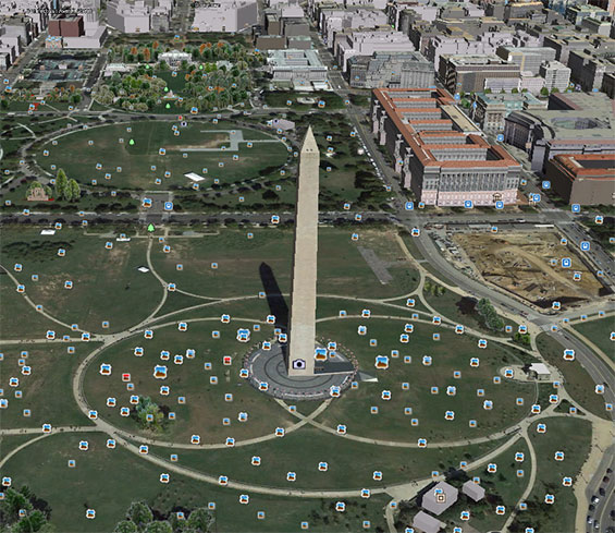 Washington Monument, Washington, DC, 2015 (Source: Google Earth) 
