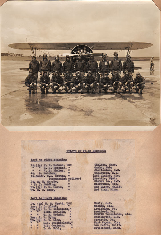 Navy Personnel in VF-6B Squadron, 1934 NAR