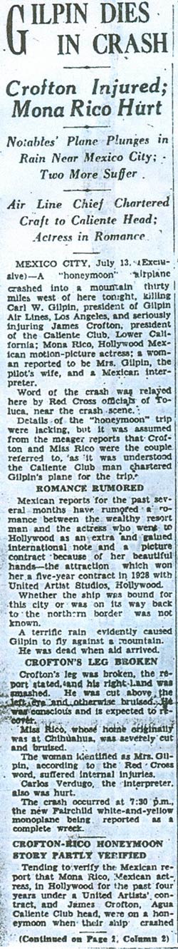 Obituary, LA Times, July 14, 1932