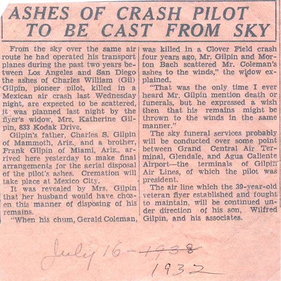 Obituary, July 16, 1932