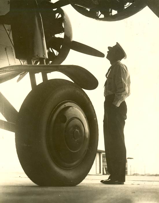 Hap Russell in Classic "Pre-flight" Image