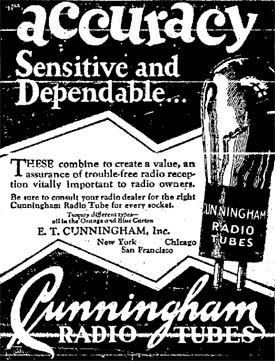 Radio Tube Advertisement, 1927 (Source: Web)