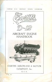 Curtiss D-12 Engine Manual Fly Leaf (Source: Webmaster)