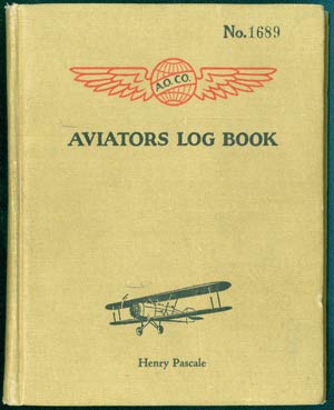 Pilot Log Book Cover, Henry Pascale (Source: Kalina)