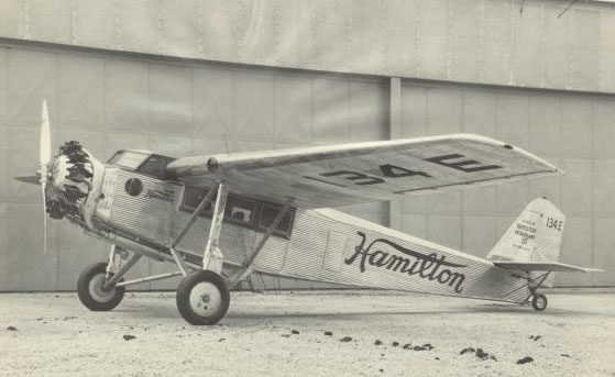 Hamilton Metalplane NC134E, Ca. 1928 (Source: Link)