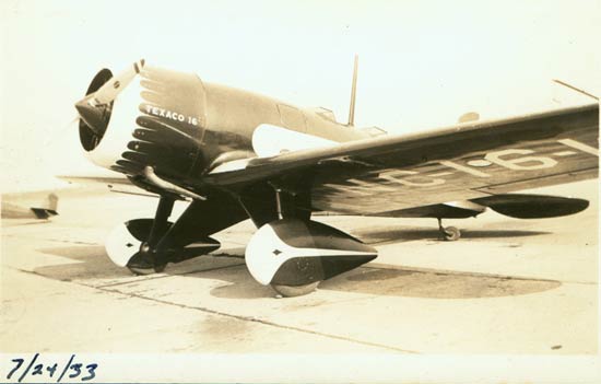 Lockheed Sirius NC16W, July 24, 1933, in Texaco Livery