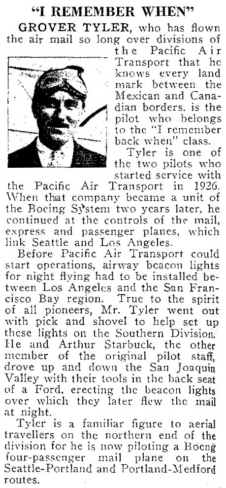 The Pilot Magazine, February, 1930 (Source: Tyler)