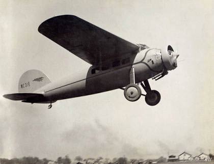Lockheed Vega NC31E, Ca. 1939 (Source: St. Louis University)