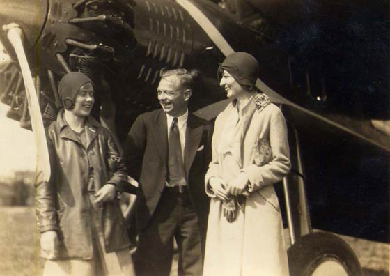 Mrs. Stanley Stanton, Mr. Shumaker & Lucile Morris, October, 1929 (Source: Jones) 