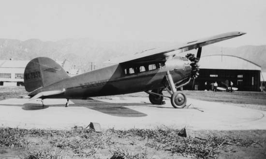 Lockheed Vega NC7952, Burbank, CA, circa December, 1928