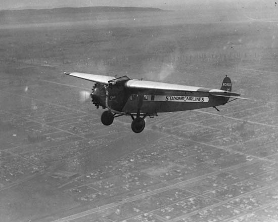 Fokker Super Universal NC8011 in the Air, Date & Location Unknown (Source: SDAM)