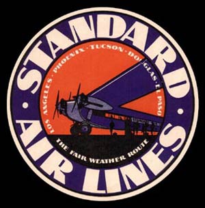 Standard Air Lines Baggage Label (Source: Holden)