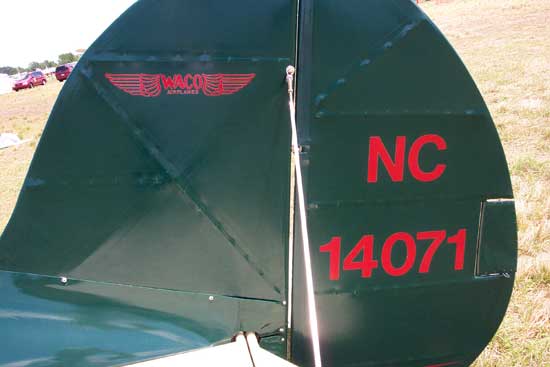 Waco Cabin NC14071 Vertical Stabilizer (Source: Webmaster)