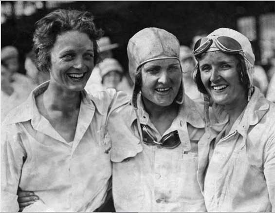 Louise Thaden, Gladys O'Donnell & Ruth Nichols, August, 1929 (Source: SLU)